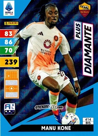Figurina Manu Kone - Calciatori 2024-2025. Adrenalyn XL
 n. 414bis - Panini