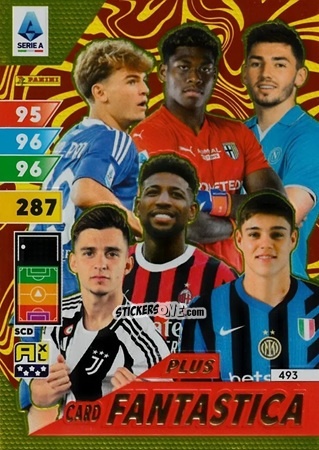 Sticker Nico Paz / Suzuki / Gilmour / Conceicao / Emerson Royal / Palacios - Calciatori 2024-2025. Adrenalyn XL
 n. 493 - Panini