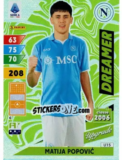 Sticker Matija Popovic - Calciatori 2024-2025. Adrenalyn XL
 n. U15 - Panini