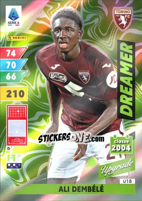 Sticker Ali Dembélé - Calciatori 2024-2025. Adrenalyn XL
 n. U18 - Panini