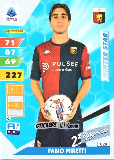 Figurina Fabio Miretti - Calciatori 2024-2025. Adrenalyn XL
 n. U28 - Panini