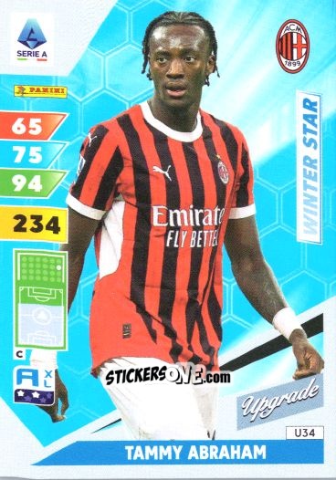 Figurina Tammy Abraham - Calciatori 2024-2025. Adrenalyn XL
 n. U34 - Panini