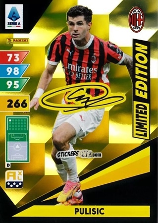 Cromo Pulisic Firma - Calciatori 2024-2025. Adrenalyn XL
 n. LE-PUS - Panini
