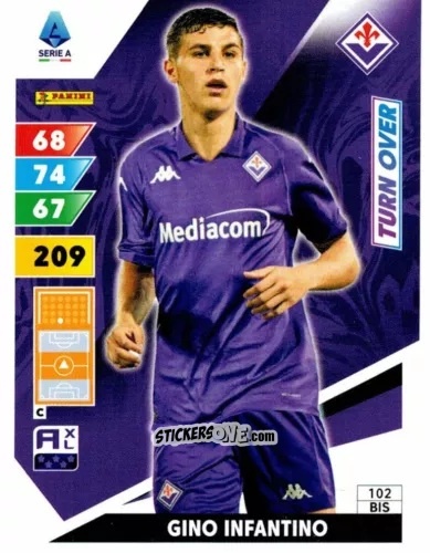 Sticker Gino Infantino - Calciatori 2024-2025. Adrenalyn XL
 n. 102bis - Panini