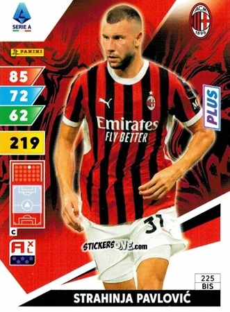 Sticker Strahinja Pavlovic - Calciatori 2024-2025. Adrenalyn XL
 n. 225-bis - Panini