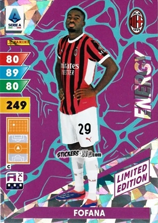 Sticker Youssouf Fofana - Calciatori 2024-2025. Adrenalyn XL
 n. LEE-YF - Panini