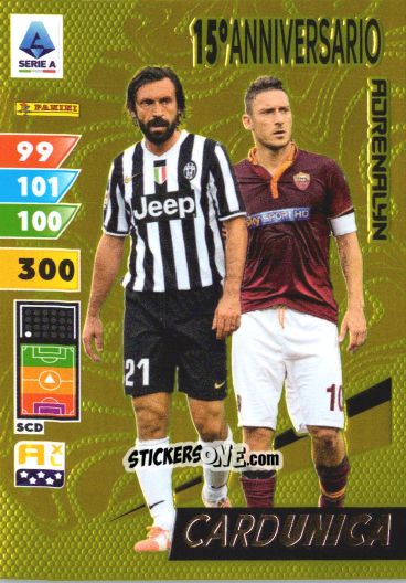 Sticker Andrea Pirlo / Francesco Totti - Calciatori 2024-2025. Adrenalyn XL
 n. CU - Panini
