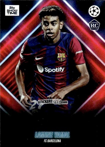 Figurina Lamine Yamal - UEFA Club Competitions Showtime 2023/24
 n. 9R - Topps