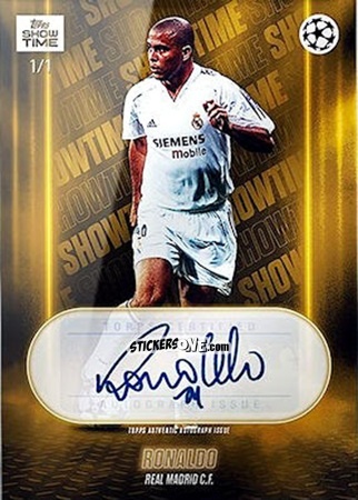 Figurina Ronaldo Luis Nazario - UEFA Club Competitions Showtime 2023/24
 n. 4AU - Topps