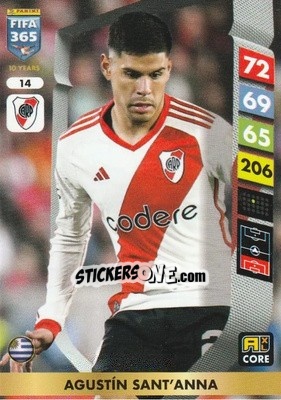 Sticker Agustín Sant'Anna - FIFA 365: 2024-2025. Adrenalyn XL
 n. 14 - Panini