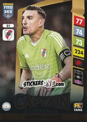 Sticker Franco Armani - FIFA 365: 2024-2025. Adrenalyn XL
 n. 21 - Panini