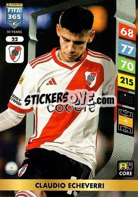 Sticker Claudio Echeverri - FIFA 365: 2024-2025. Adrenalyn XL
 n. 22 - Panini