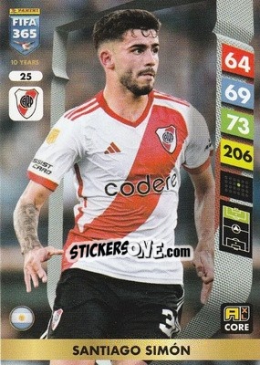 Sticker Santiago Simón - FIFA 365: 2024-2025. Adrenalyn XL
 n. 25 - Panini