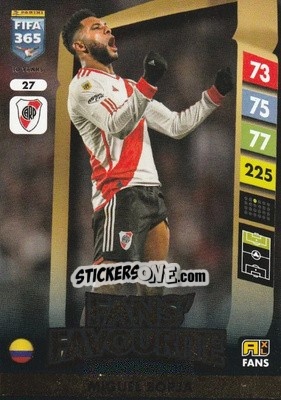 Sticker Miguel Borja - FIFA 365: 2024-2025. Adrenalyn XL
 n. 27 - Panini