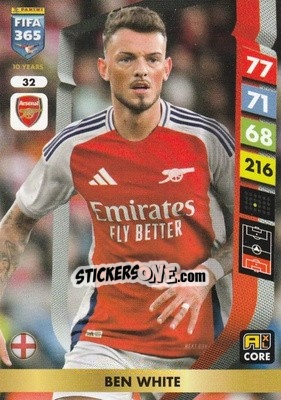 Sticker Ben White - FIFA 365: 2024-2025. Adrenalyn XL
 n. 32 - Panini