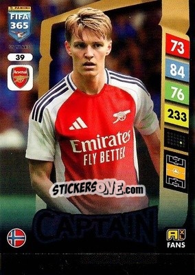 Figurina Martin Ødegaard - FIFA 365: 2024-2025. Adrenalyn XL
 n. 39 - Panini