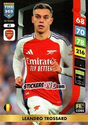 Sticker Leandro Trossard - FIFA 365: 2024-2025. Adrenalyn XL
 n. 41 - Panini