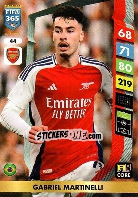 Sticker Gabriel Martinelli - FIFA 365: 2024-2025. Adrenalyn XL
 n. 44 - Panini