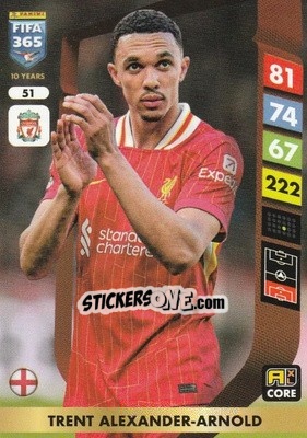 Figurina Trent Alexander-Arnold - FIFA 365: 2024-2025. Adrenalyn XL
 n. 51 - Panini