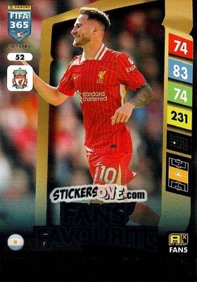 Cromo Alexis Mac Allister - FIFA 365: 2024-2025. Adrenalyn XL
 n. 52 - Panini