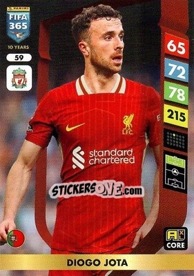 Cromo Diogo Jota - FIFA 365: 2024-2025. Adrenalyn XL
 n. 59 - Panini