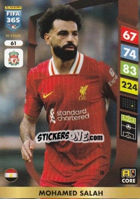 Cromo Mohamed Salah - FIFA 365: 2024-2025. Adrenalyn XL
 n. 61 - Panini