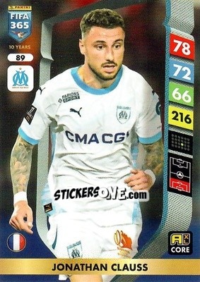 Figurina Jonathan Clauss - FIFA 365: 2024-2025. Adrenalyn XL
 n. 89 - Panini