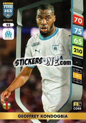 Sticker Geoffrey Kondogbia - FIFA 365: 2024-2025. Adrenalyn XL
 n. 92 - Panini