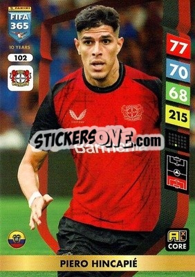 Cromo Piero Hincapié - FIFA 365: 2024-2025. Adrenalyn XL
 n. 102 - Panini