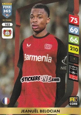 Sticker Jeanuël Belocian - FIFA 365: 2024-2025. Adrenalyn XL
 n. 103 - Panini