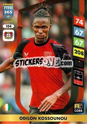 Cromo Odilon Kossounou - FIFA 365: 2024-2025. Adrenalyn XL
 n. 104 - Panini