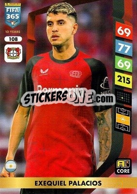 Cromo Exequiel Palacios - FIFA 365: 2024-2025. Adrenalyn XL
 n. 108 - Panini