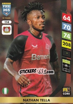 Cromo Nathan Tella - FIFA 365: 2024-2025. Adrenalyn XL
 n. 114 - Panini