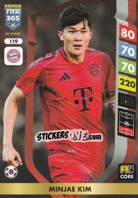Sticker Kim Min-jae - FIFA 365: 2024-2025. Adrenalyn XL
 n. 119 - Panini