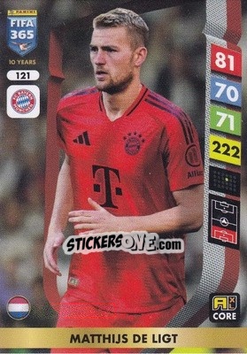 Sticker Matthijs de Ligt - FIFA 365: 2024-2025. Adrenalyn XL
 n. 121 - Panini