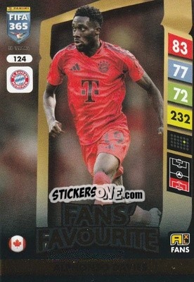 Cromo Alphonso Davies - FIFA 365: 2024-2025. Adrenalyn XL
 n. 124 - Panini