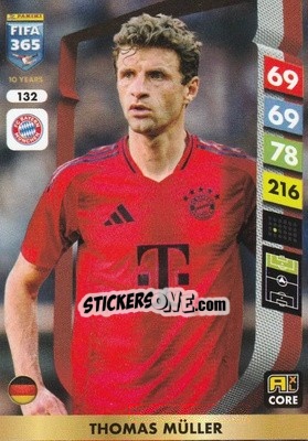 Cromo Thomas Müller - FIFA 365: 2024-2025. Adrenalyn XL
 n. 132 - Panini