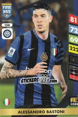 Sticker Alessandro Bastoni - FIFA 365: 2024-2025. Adrenalyn XL
 n. 156 - Panini