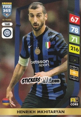 Cromo Henrikh Mkhitaryan - FIFA 365: 2024-2025. Adrenalyn XL
 n. 168 - Panini