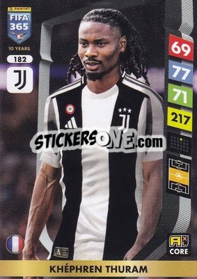 Cromo Khéphren Thuram - FIFA 365: 2024-2025. Adrenalyn XL
 n. 182 - Panini