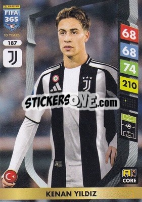 Cromo Kenan Yıldız - FIFA 365: 2024-2025. Adrenalyn XL
 n. 187 - Panini