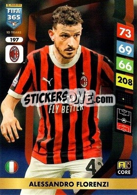 Figurina Alessandro Florenzi - FIFA 365: 2024-2025. Adrenalyn XL
 n. 197 - Panini