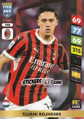 Figurina Tijjani Reijnders - FIFA 365: 2024-2025. Adrenalyn XL
 n. 198 - Panini