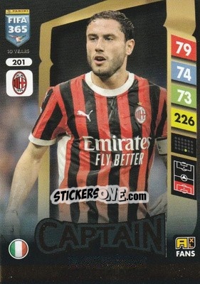 Sticker Davide Calabria - FIFA 365: 2024-2025. Adrenalyn XL
 n. 201 - Panini