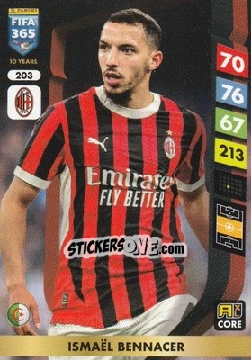 Sticker Ismaël Bennacer - FIFA 365: 2024-2025. Adrenalyn XL
 n. 203 - Panini