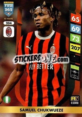 Figurina Samuel Chukwueze - FIFA 365: 2024-2025. Adrenalyn XL
 n. 204 - Panini