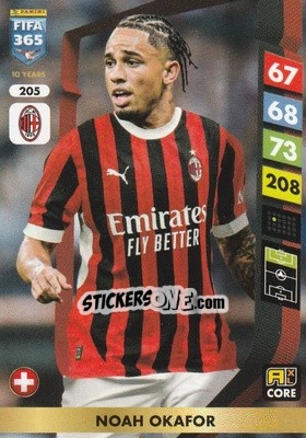 Figurina Noah Okafor - FIFA 365: 2024-2025. Adrenalyn XL
 n. 205 - Panini