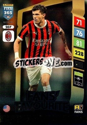 Cromo Christian Pulisic - FIFA 365: 2024-2025. Adrenalyn XL
 n. 207 - Panini