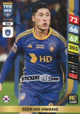Cromo Hwang Seok-ho - FIFA 365: 2024-2025. Adrenalyn XL
 n. 210 - Panini