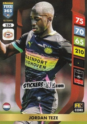 Figurina Jordan Teze - FIFA 365: 2024-2025. Adrenalyn XL
 n. 230 - Panini
